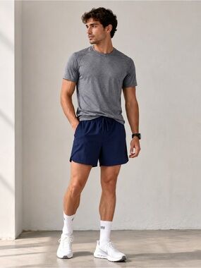 Cory Vines Men’s Athletic Shorts Navy Blue with Built in Liner